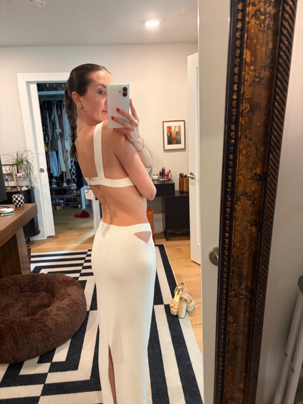 White Matching Skirt Set - Picture 3 of 5